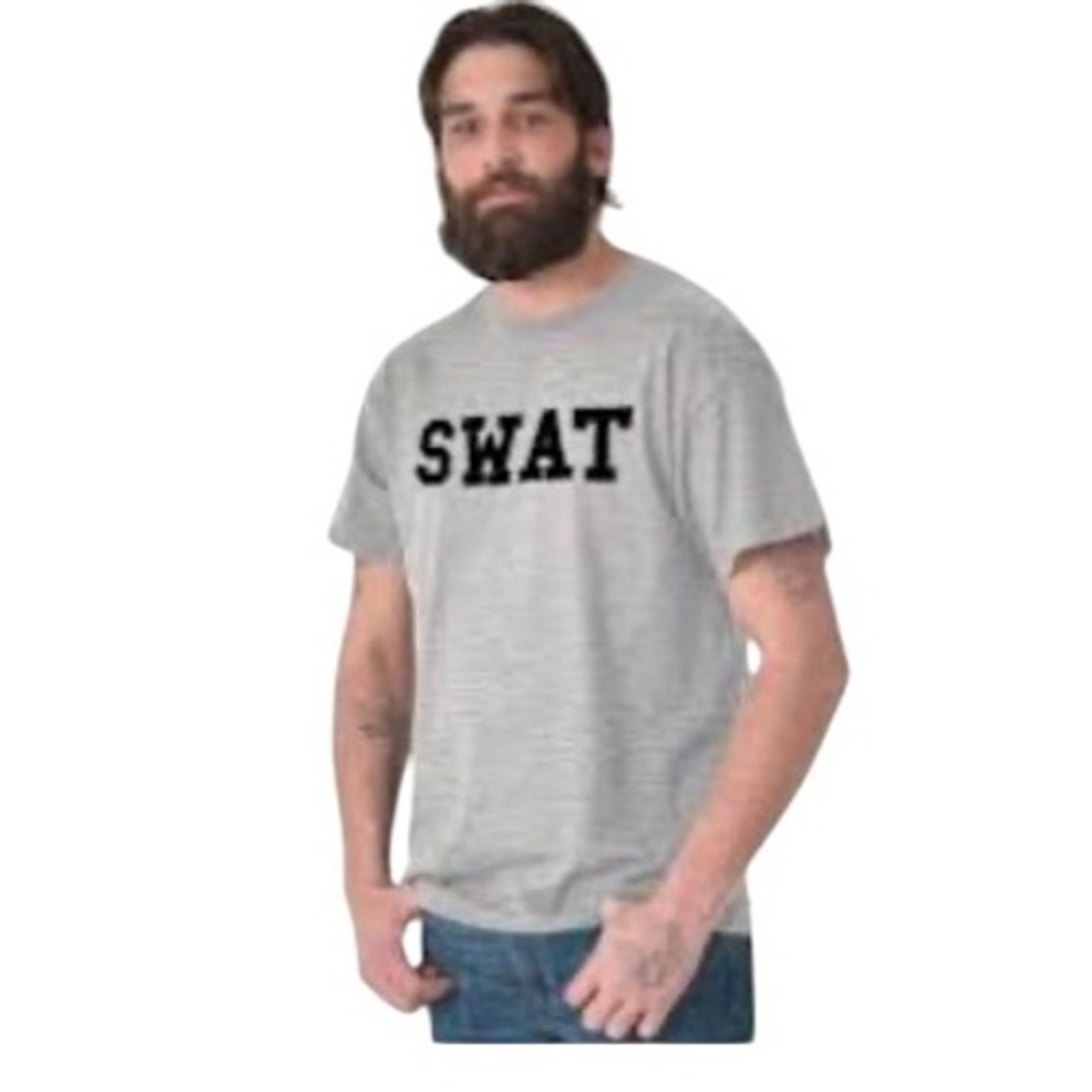SWAT T-Shirt Heather Gray Tactical Police Law Enforcement Adult 3XL